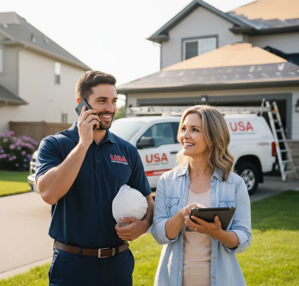 USA Roof Repair Experts customer support in Ellington